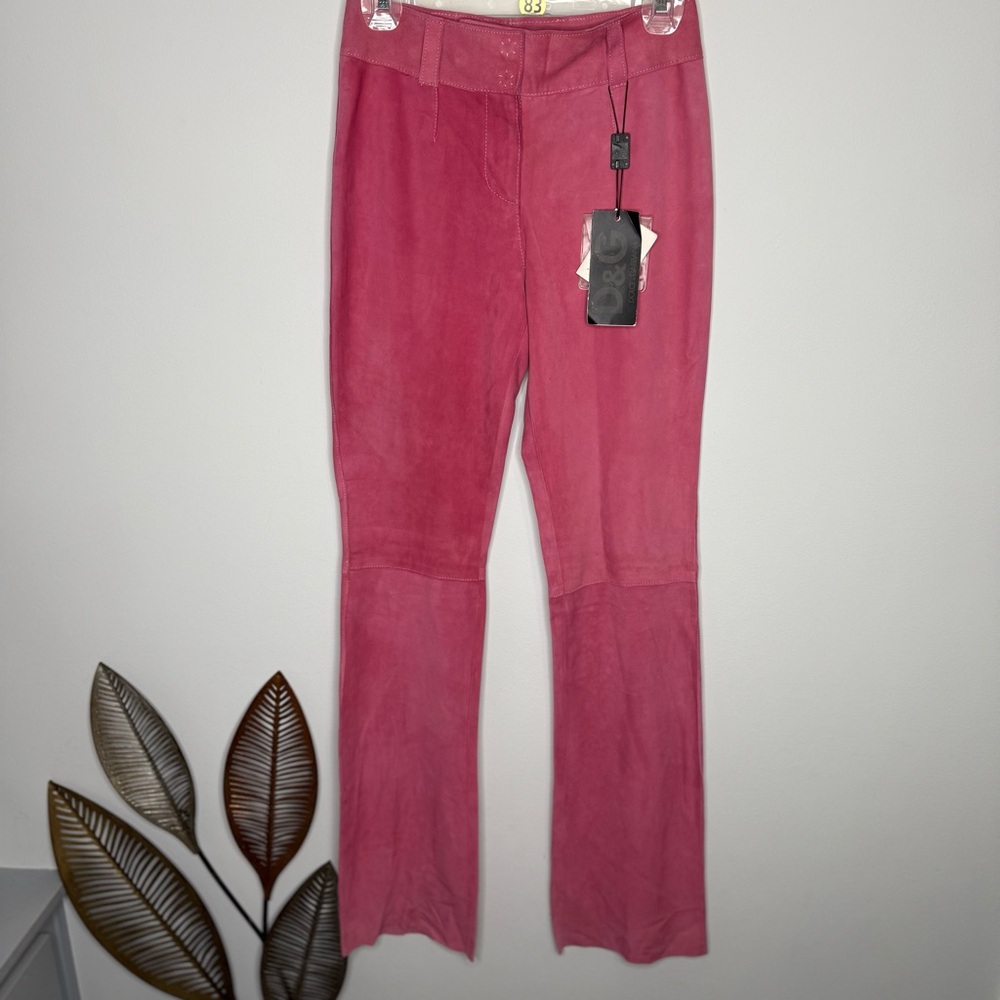 B6 NEW Dolce & Gabbana Y2K Flare Leather Pants